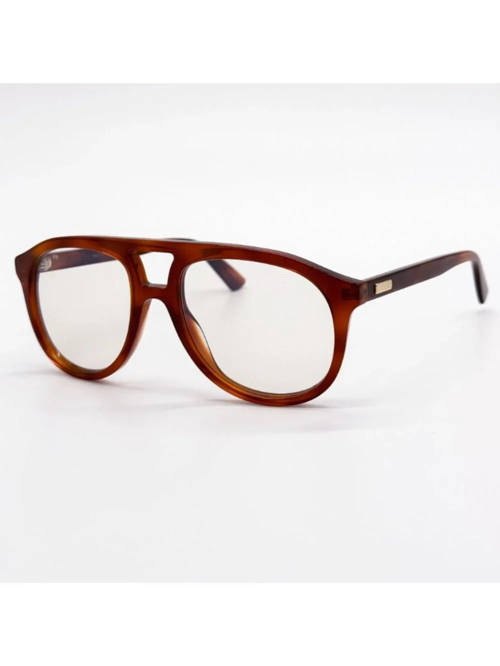New Gucci Havana Aviator Sunglasses GG1320S 001 with Transition Lenses